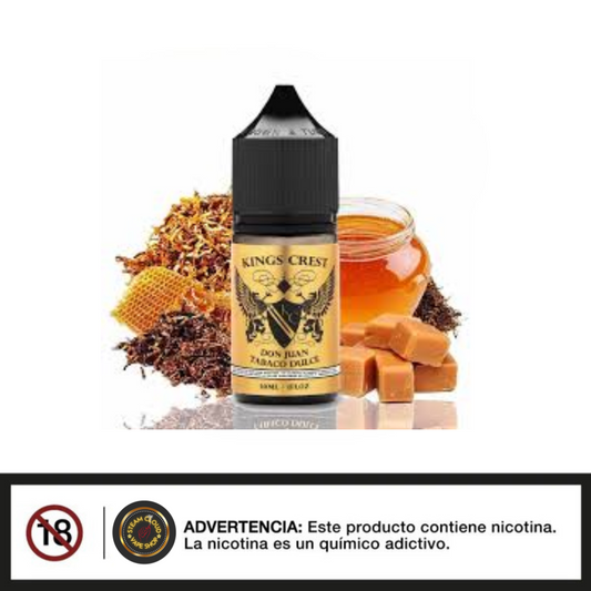 King's Crest Don Juan Tabaco Dulce - Sal de Nicotina 30ml