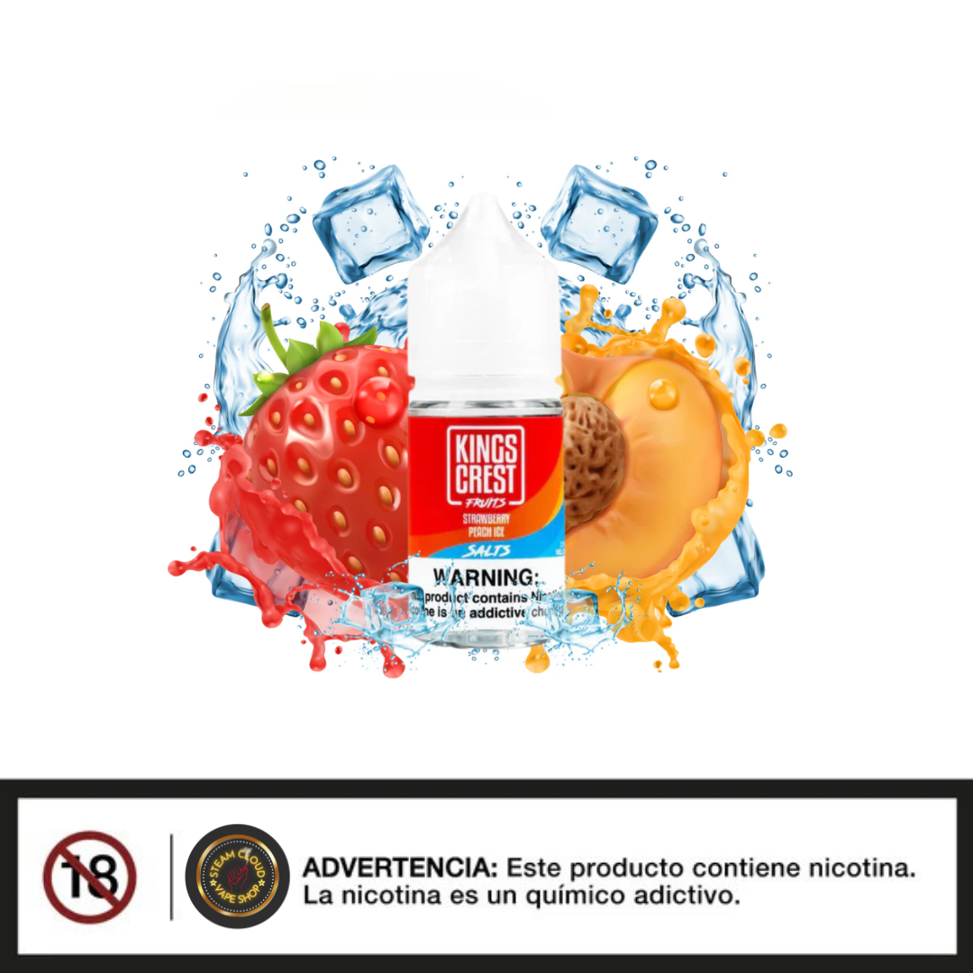 King's Crest Fruits Strawberry Peach Ice - Sal de Nicotina 30ml