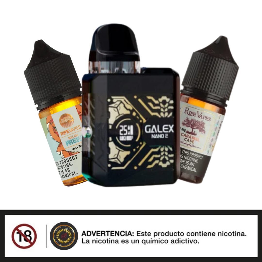 FreeMax Galex Nano 2 Kit + Ripe Vapes Salt x 2 unidades