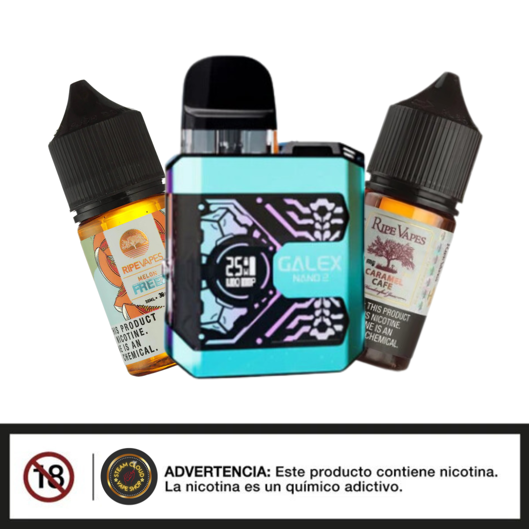 FreeMax Galex Nano 2 Kit + Ripe Vapes Salt x 2 unidades