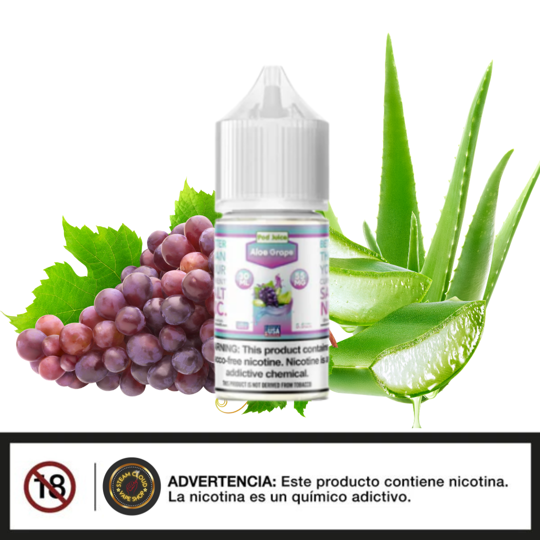 Pod Juice Aloe Grape - Sal de Nicotina 30ml