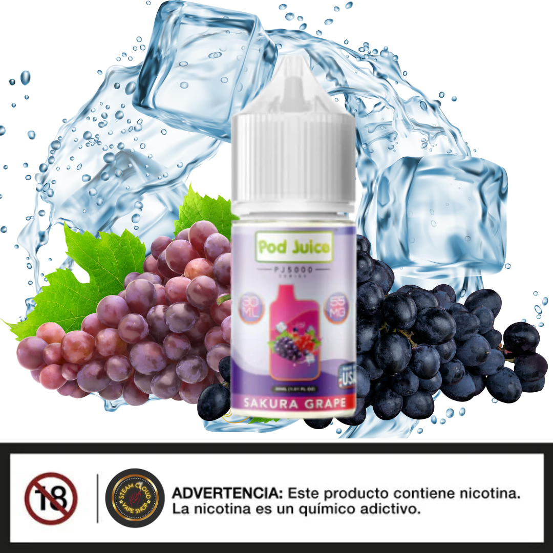 Pod Juice PJ 5000 Sakura Grape - Sal de Nicotina 30ml