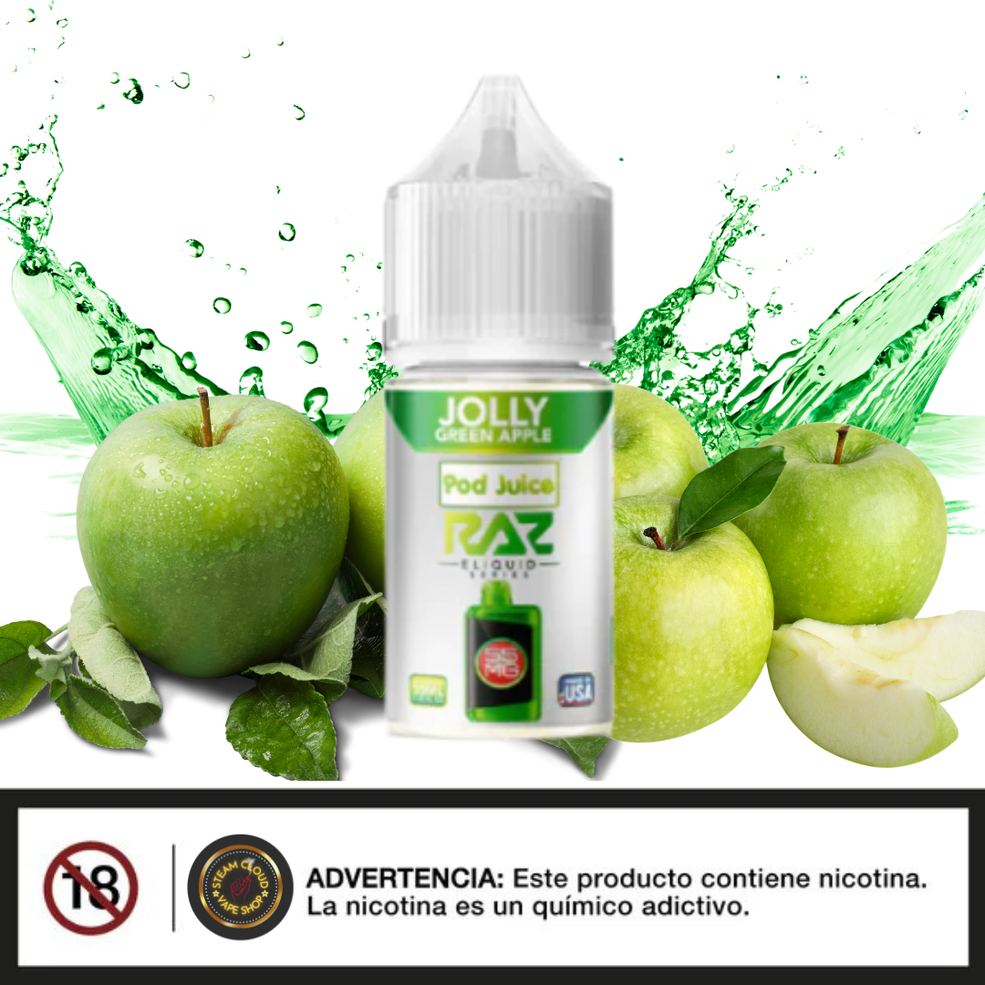 Pod Juice X RAZ Jolly Green Apple - Sal de Nicotina 30ml